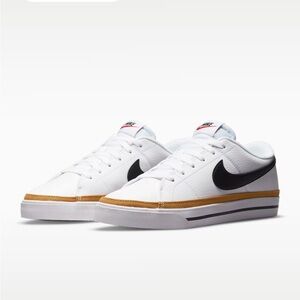 Nike Women’s White Sneakers with Black and Tan Accents